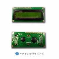 DCM1602A-Y  캐릭터 LCD 16x2 LED B/L, Yellow green 80.0×36.0 64.5×14.0