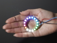 A2856 NeoPixel Ring - 16 x 5050 RGBW LEDs w/ Integrated Drivers - Cool White - ~6000K