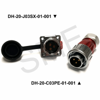 CNLINKO  DH-20-C02PE DH-20-J02SX  DH-20-2PIN IP67 20파이 방수 전원 커넥터 소켓 플러그 세트
