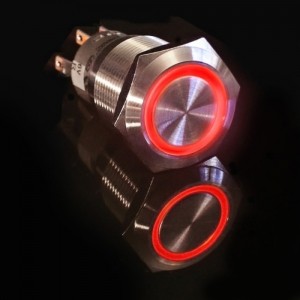 FIT0115-R Metal illuminated Pushbutton-Red Ring