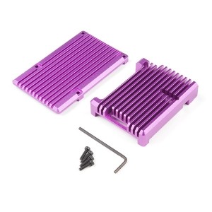 PRT-15894 Aluminum Heatsink Case for Raspberry Pi 4 - Tanzanite Purple