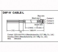 OMRON  플로우센서용 케이블 D6F-W CABLE-L  (국내 제작품)