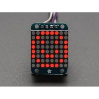 A870 Adafruit Mini 8x8 LED Matrix w/I2C Backpack-Red