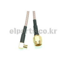 SMA male to MCX male right angle RG316 cable 1meter