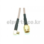 SMA male to MCX male right angle RG316 cable 1meter