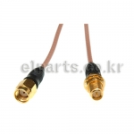 SMA CABLE M/F 역방향 RG316 1M - SMA female to male RG316 cable 1meter, Reverse(역방향)