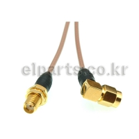 SMA female to male(R/A) RG316 cable 1meter
